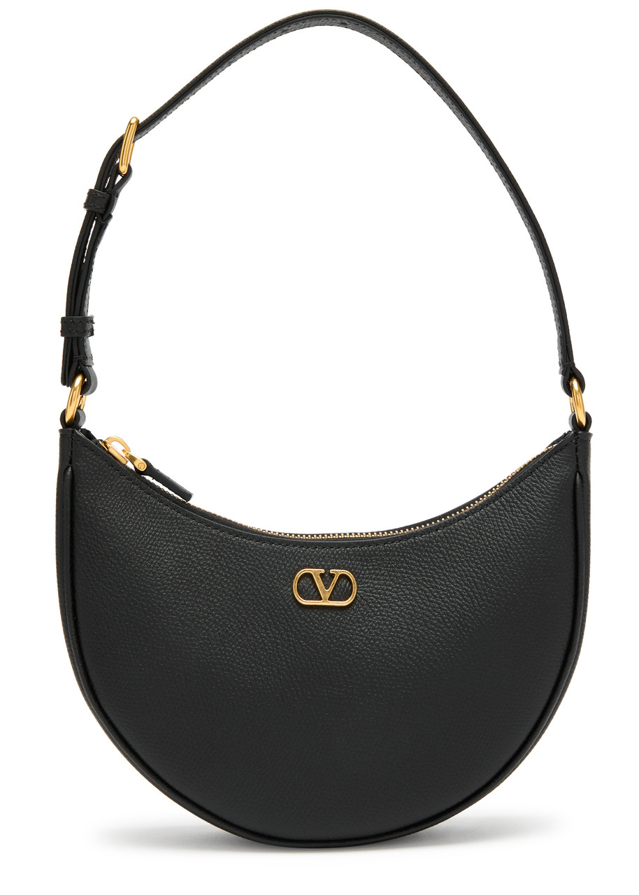 Valentino Garavani Women Vlogo Signature Leather Shoulder Bag In Black