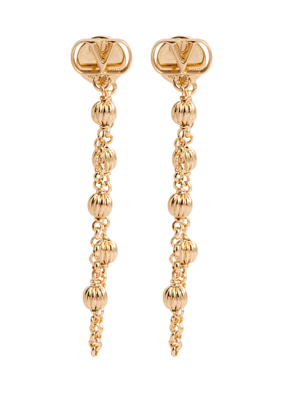 Valentino Garavani Vlogo Chain Hoop Earrings - Gold - One Size