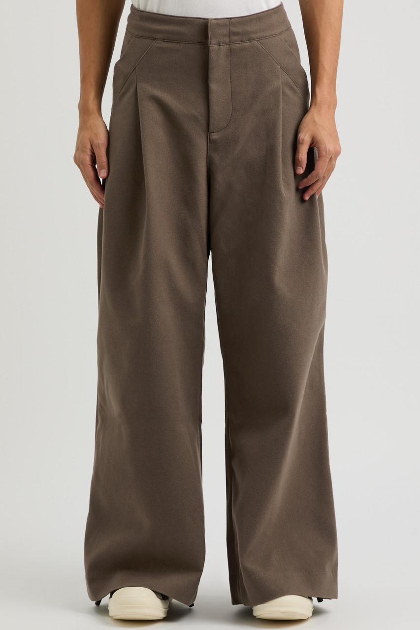 Entire Studios Wares Wide-leg Twill Trousers In Brown
