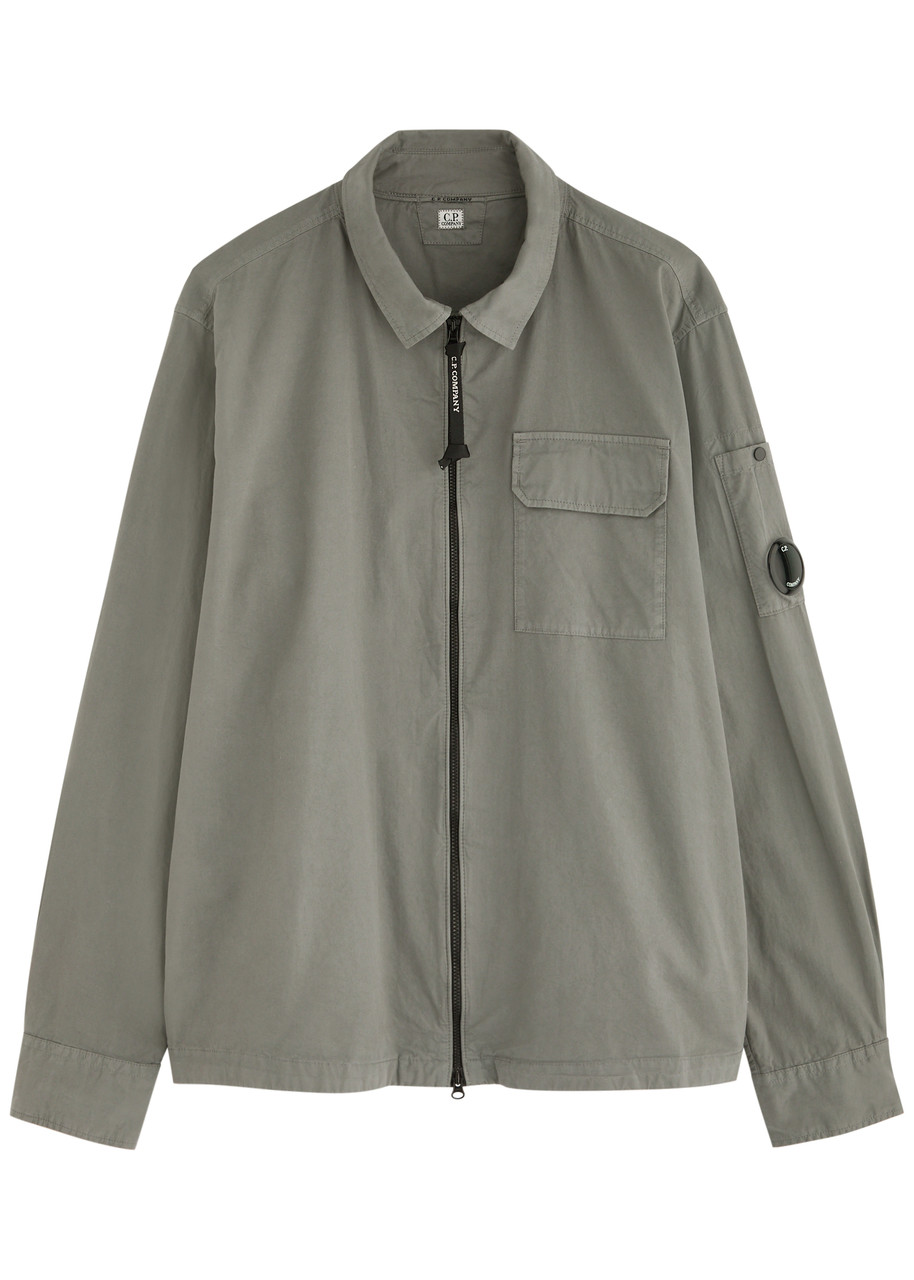 C.P. Company Lens Cotton Gabardine Overshirt – Grey – M