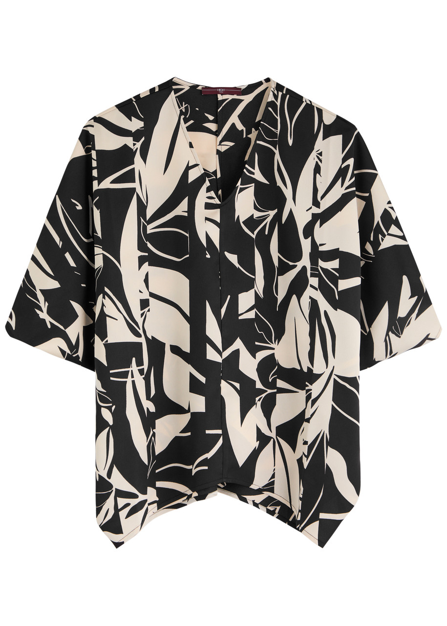 High Tingle Printed Satin top - Beige - 40 (UK8 / S)