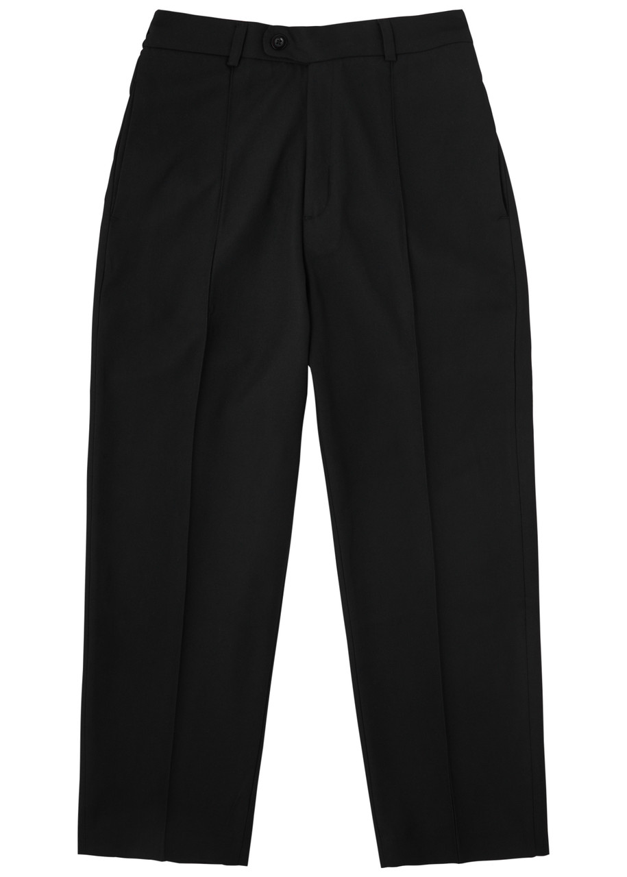 About Blank Straight-leg Woven Trousers In Black
