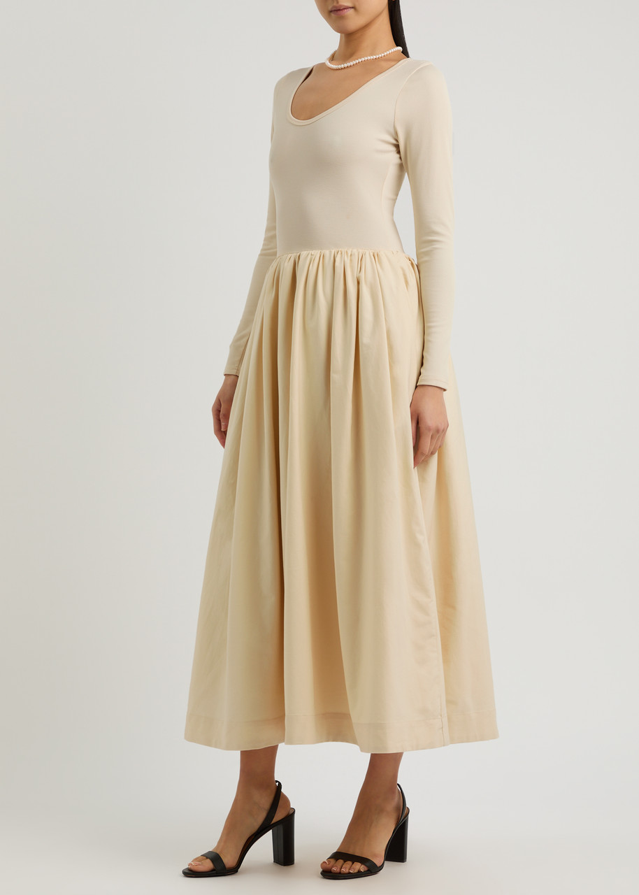 【英国発 Sister Jane】Darling stretch-jersey midi dress Sister Jane Darling Stretch-jersey Midi Dress In Cream