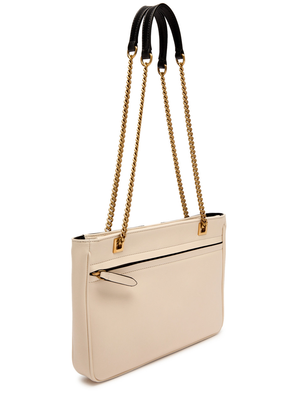 Valentino Garavani Garavani Viva Superstar Medium Nappa Leather Shopping Bag Woman Butter/black Uni In Black