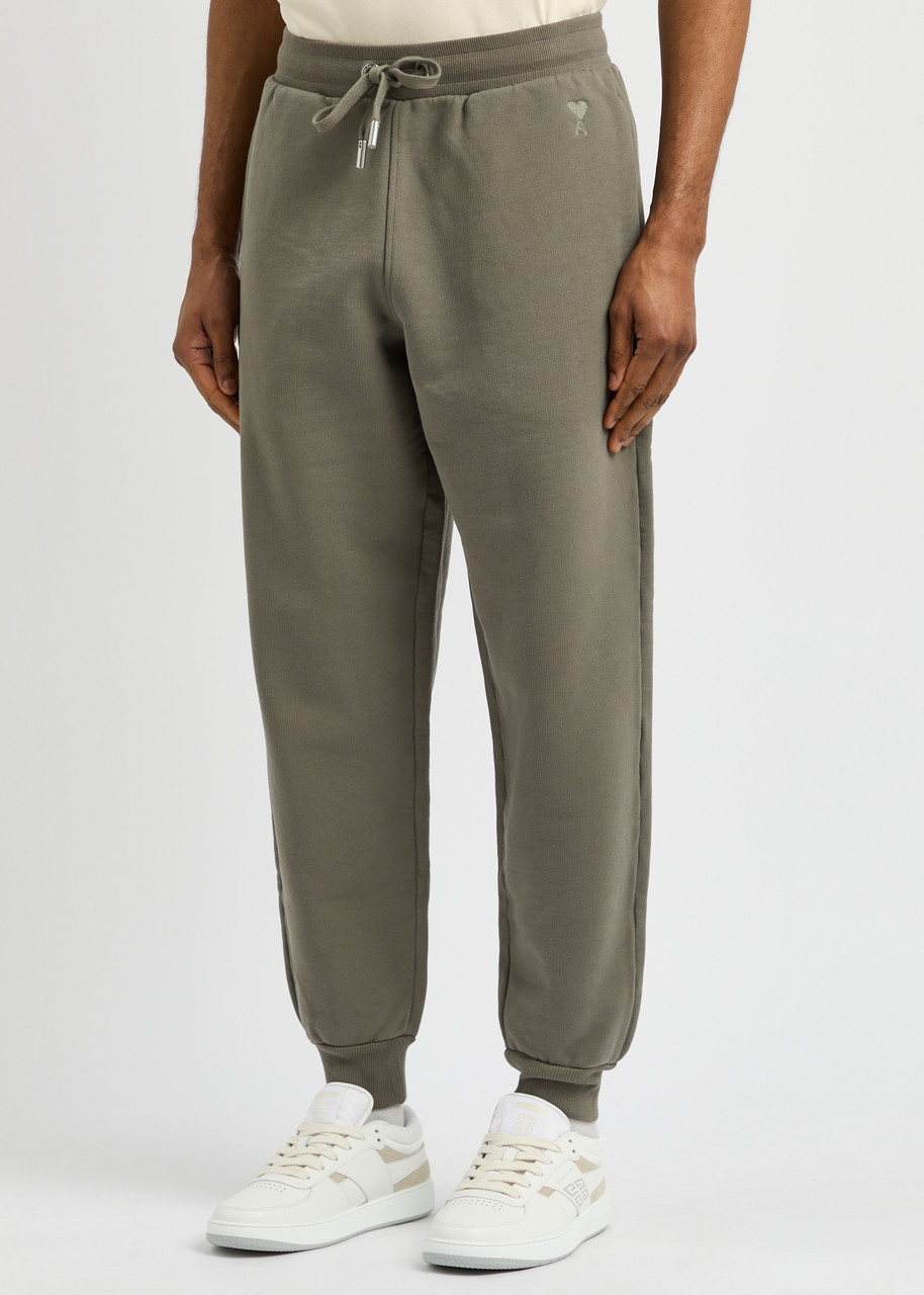 AMI ALEXANDRE MATTIUSSI AMI PARIS LOGO-EMBROIDERED COTTON SWEATPANTS