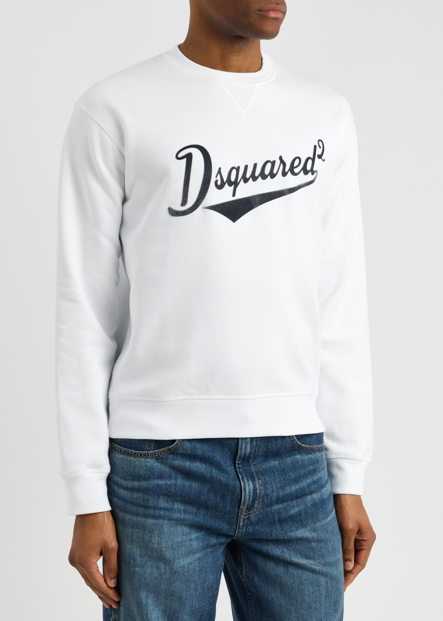  Dsquared2 Cool Fit Logo Cotton Sweatshirt - White - S 