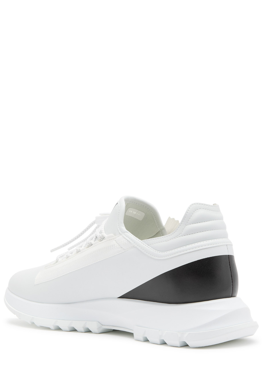 Givenchy Men Spectre Runner Leather Sneakers With 4g Side Zip Detail In Multi