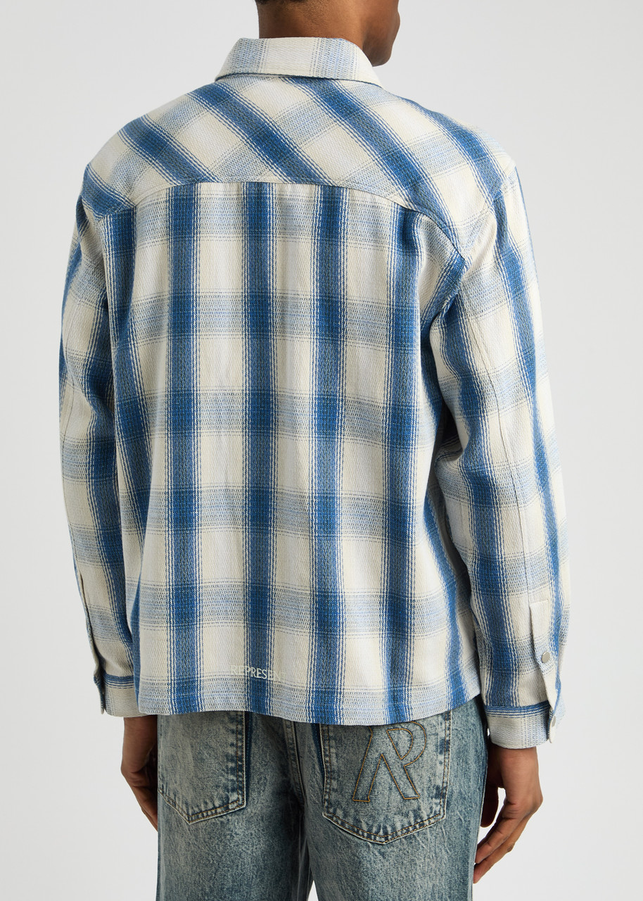  Represent Season Checked Cotton-blend Shirt - Mid Blu - S 