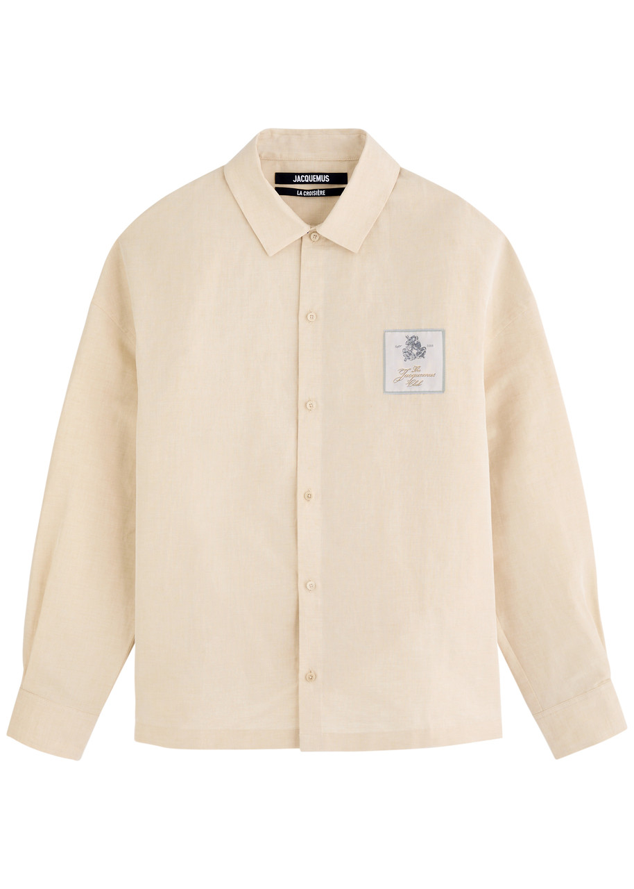 Jacquemus La Chemise Atelier Linen-blend Shirt In Off White