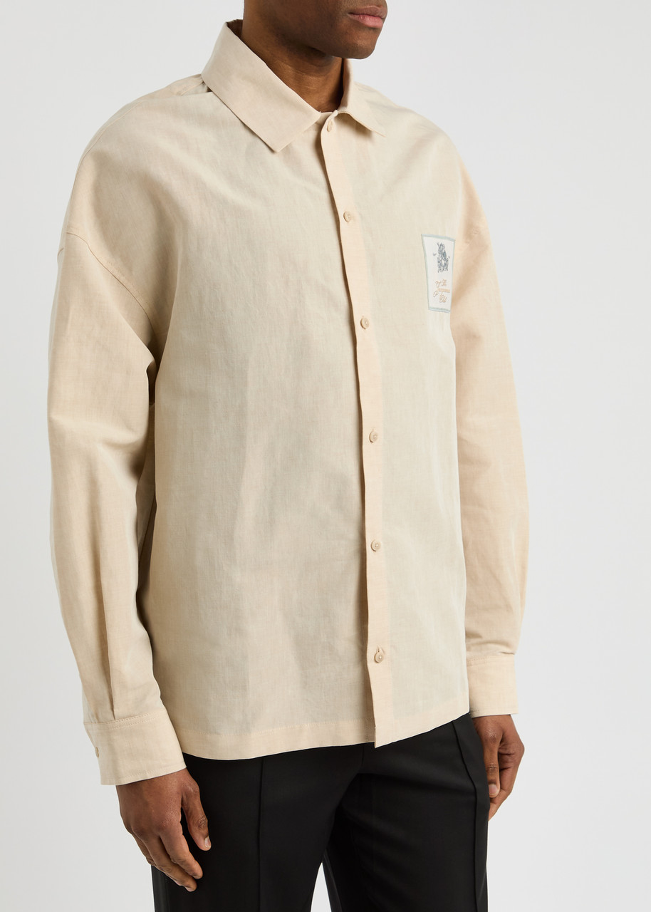 Jacquemus La Chemise Atelier Linen-blend Shirt In Off White
