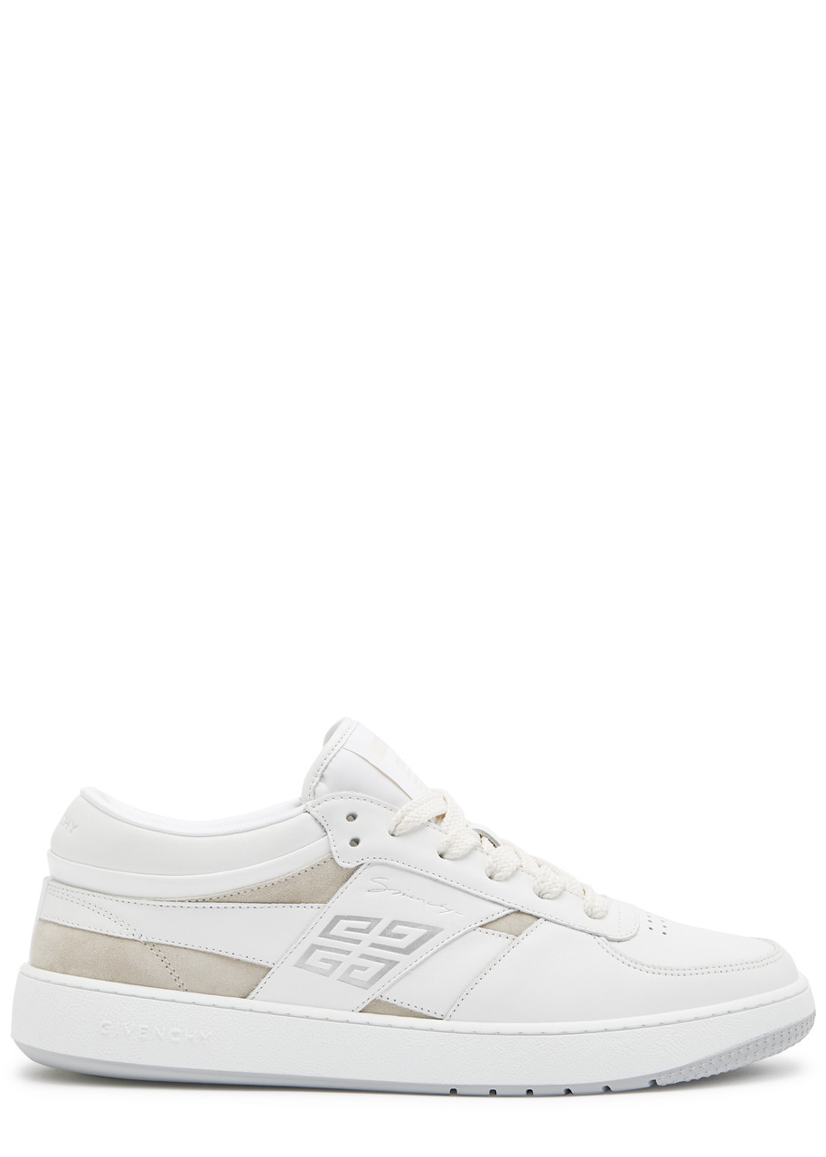 Givenchy G Move White Low Top Sneakers With Logo Detail On The Side In Leather Man In White