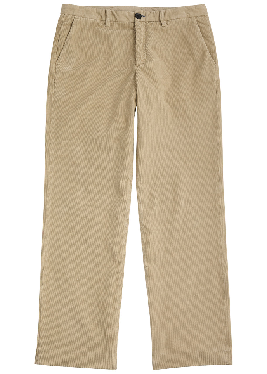 Ps By Paul Smith Ps Paul Smith Wide-leg Corduroy Chinos In Beige
