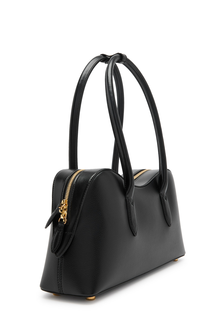 Stella Mccartney Structured Shape Shoulder Bag With Gold-tone Hardware In Black