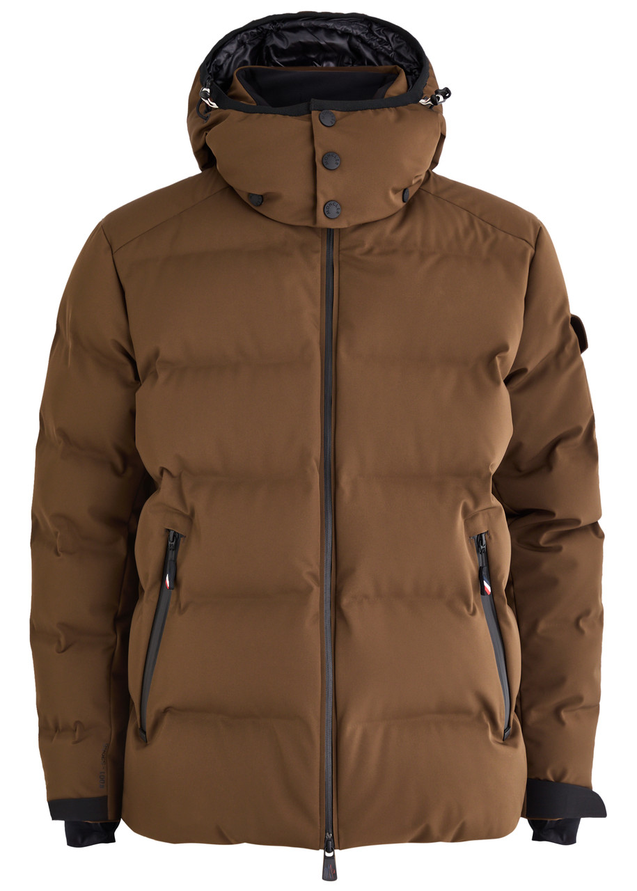Moncler Grenoble Montgetech Hooded Quilted Shell Ski Jacket In Brown