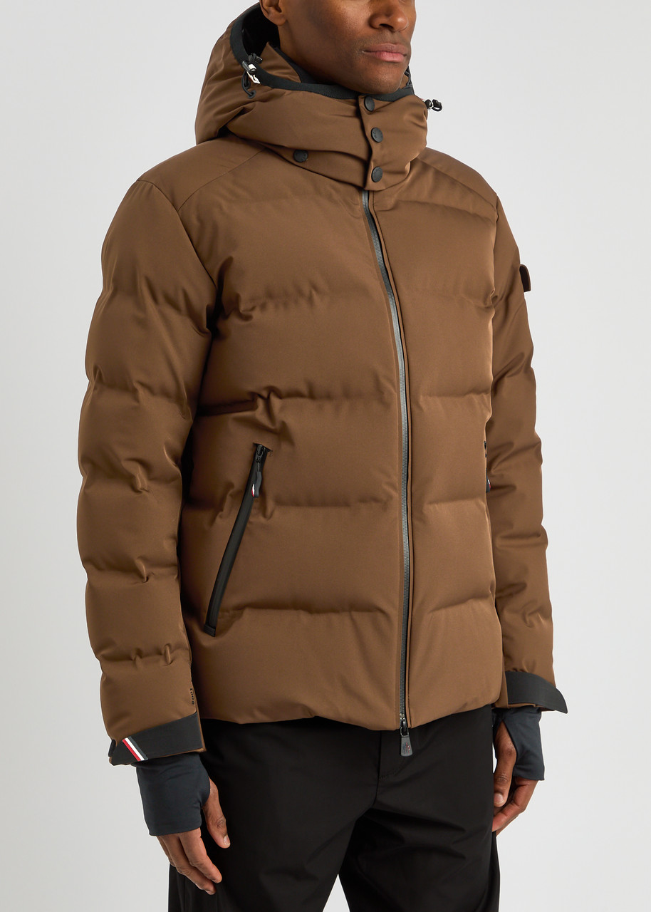 Moncler Grenoble Montgetech Hooded Quilted Shell Ski Jacket In Brown