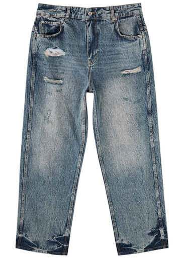 REPRESENT R3 distressed wide-leg jeans | Harvey Nichols