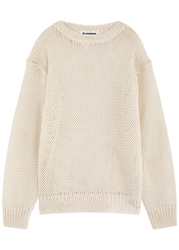 JIL SANDER Open-knit silk jumper | Harvey Nichols