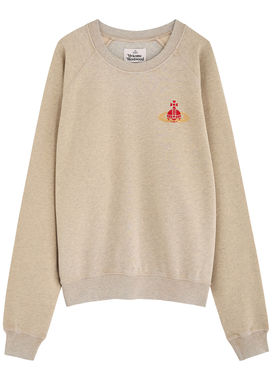 Vivienne Westwood Orb-embroidered Cotton Sweatshirt - Sand - M