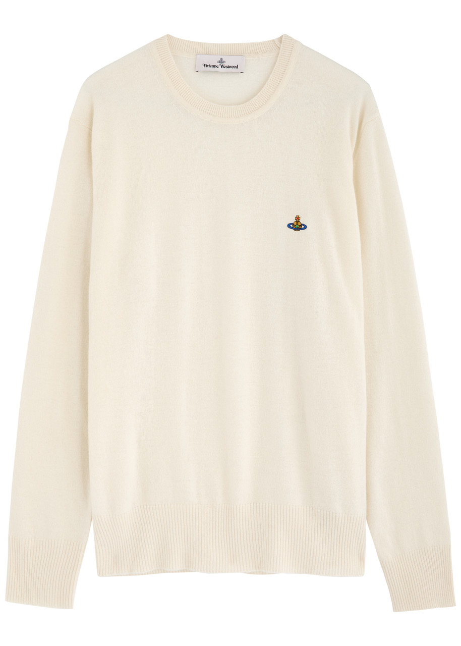 Vivienne Westwood Alex Logo Wool-blend Jumper - Cream - XL
