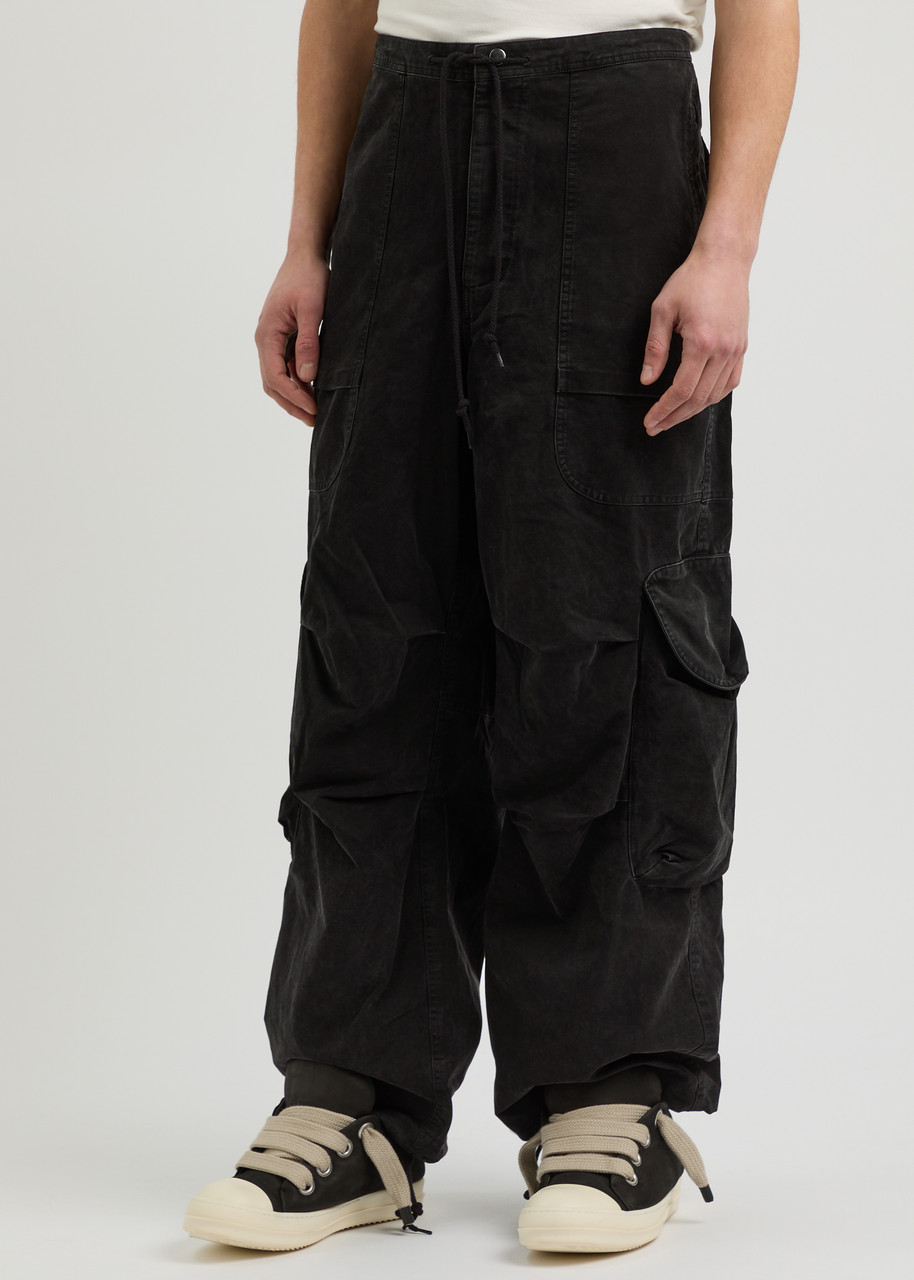 Entire Studios Freight Wide-leg Cotton Cargo Trousers In Grey