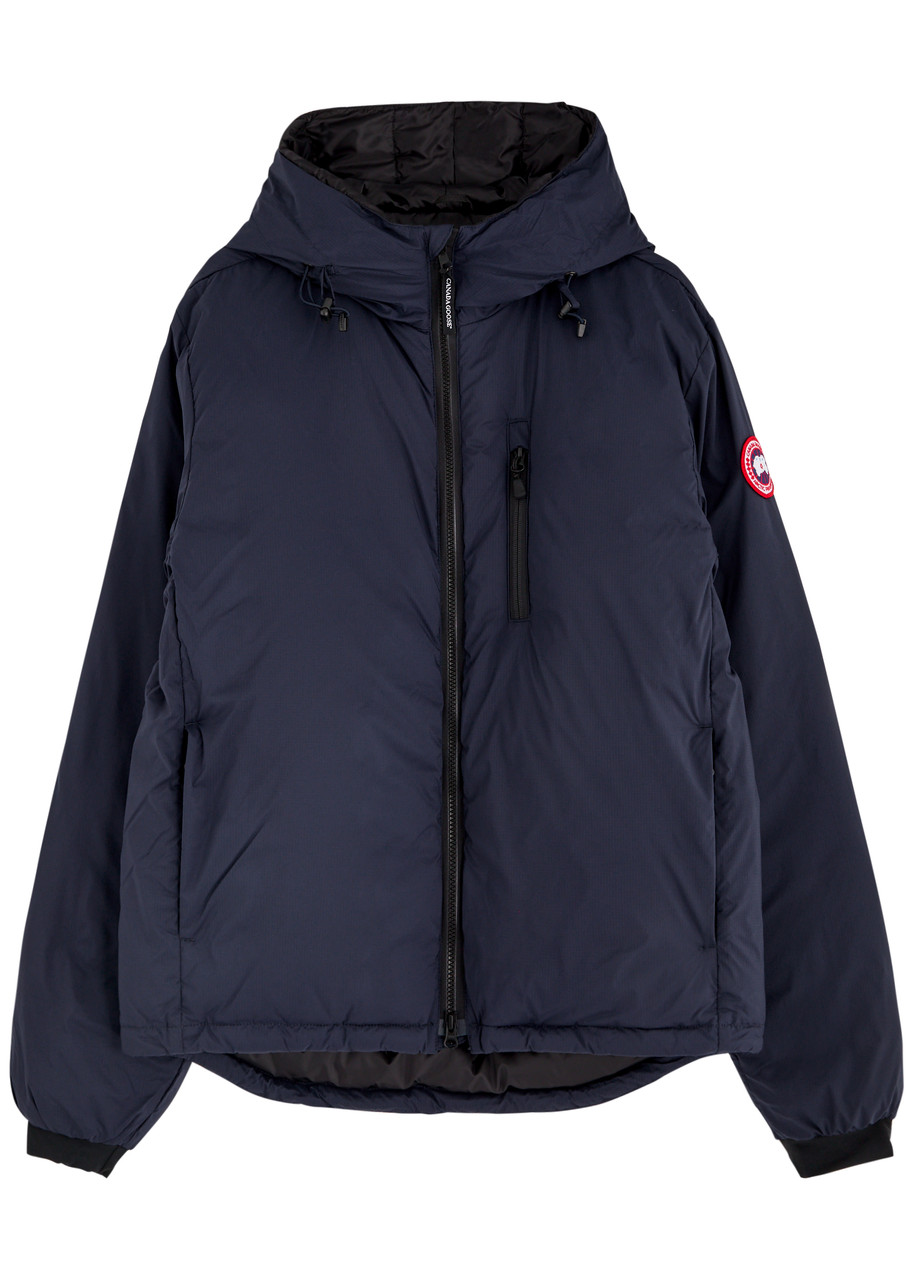 Canada Goose Lodge Hooded Ripstop Shell Jacket In Navy