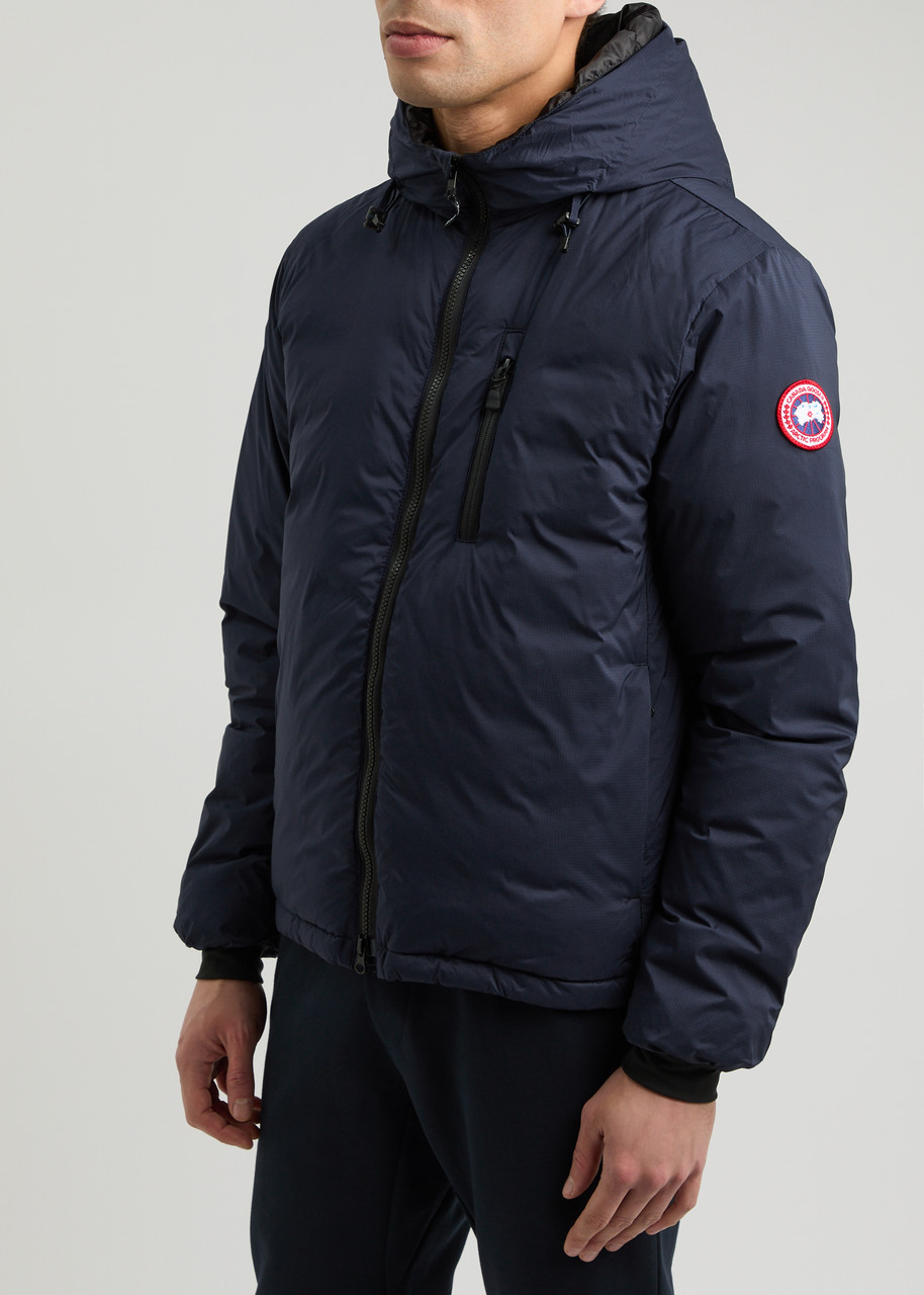 Canada Goose Lodge Hooded Ripstop Shell Jacket In Navy