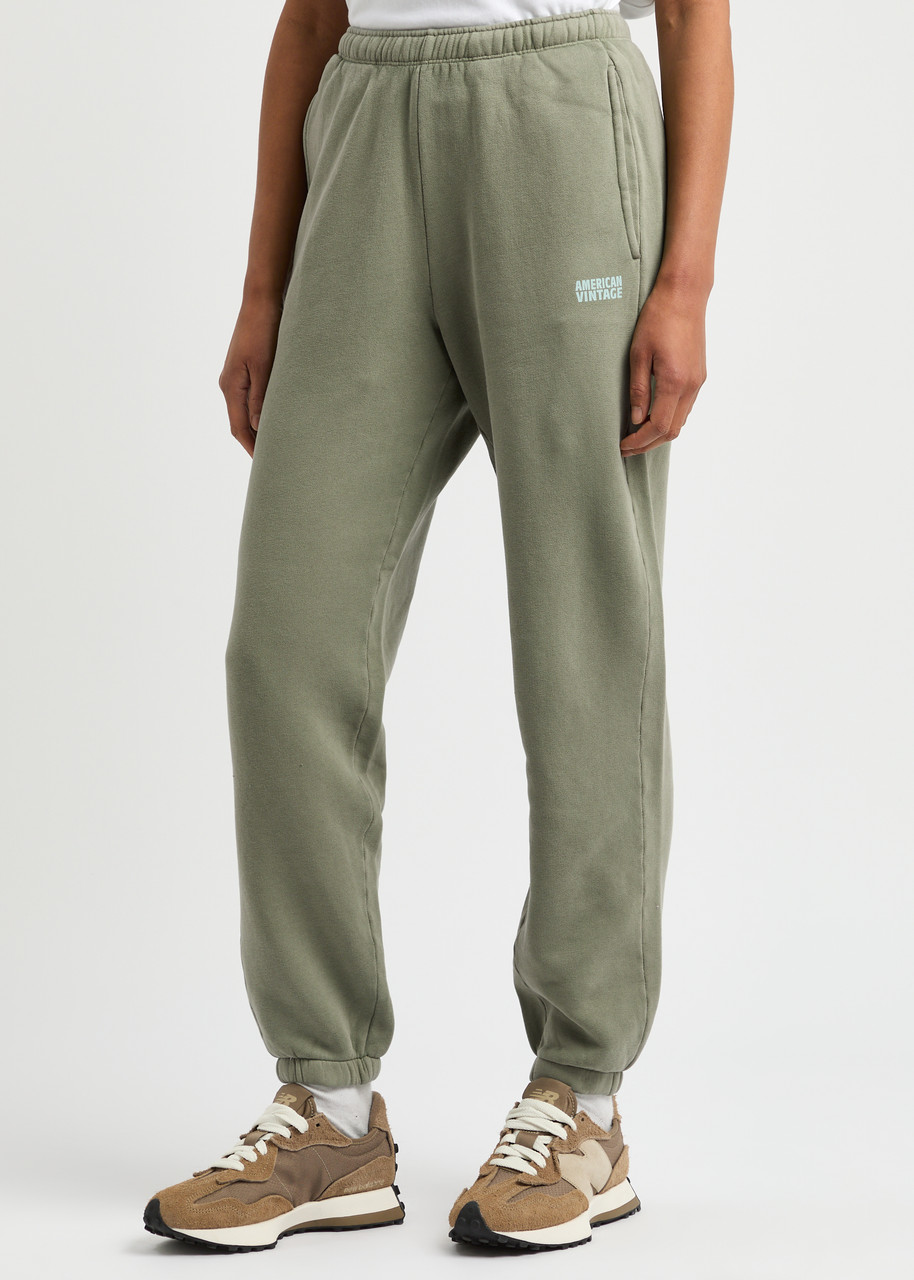 American Vintage Izubird Stretch-cotton Sweatpants In Khaki