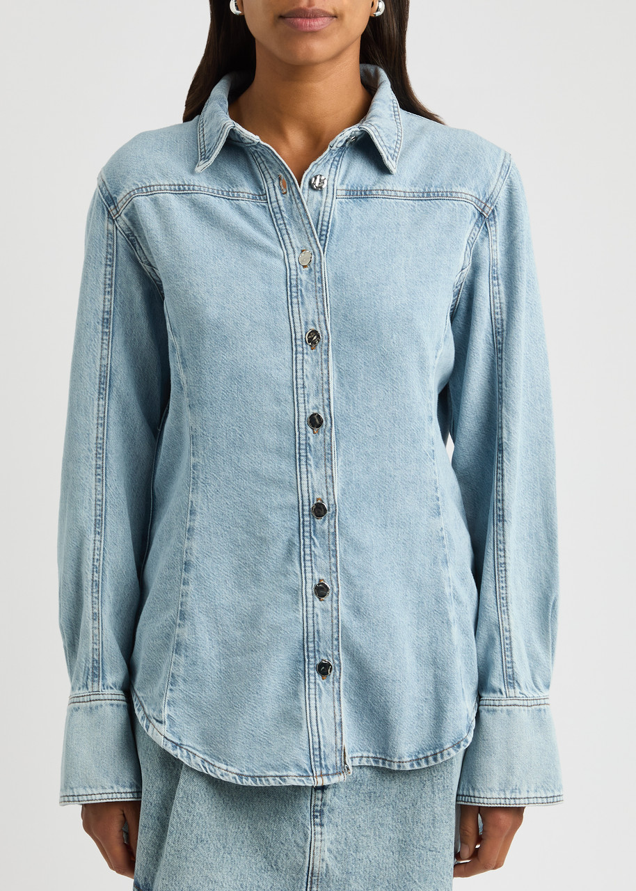 Frame Denim Shirt In Blue