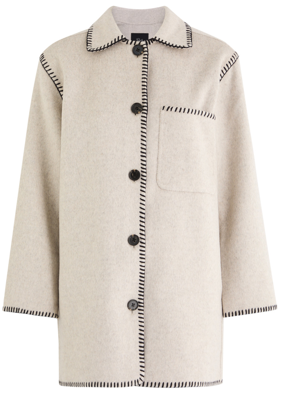 Rails Odyssey Whipstitch Shirt Jacket In Cream