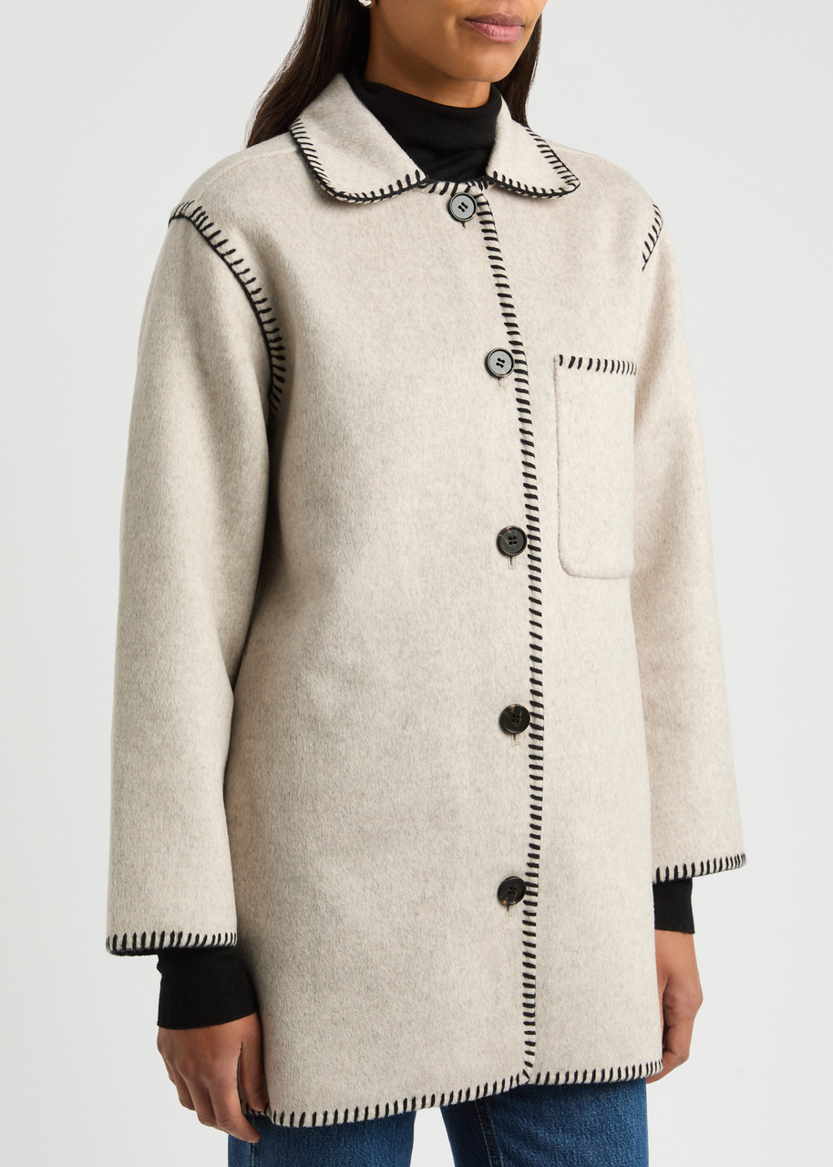Rails Odyssey Whipstitch Shirt Jacket In Cream
