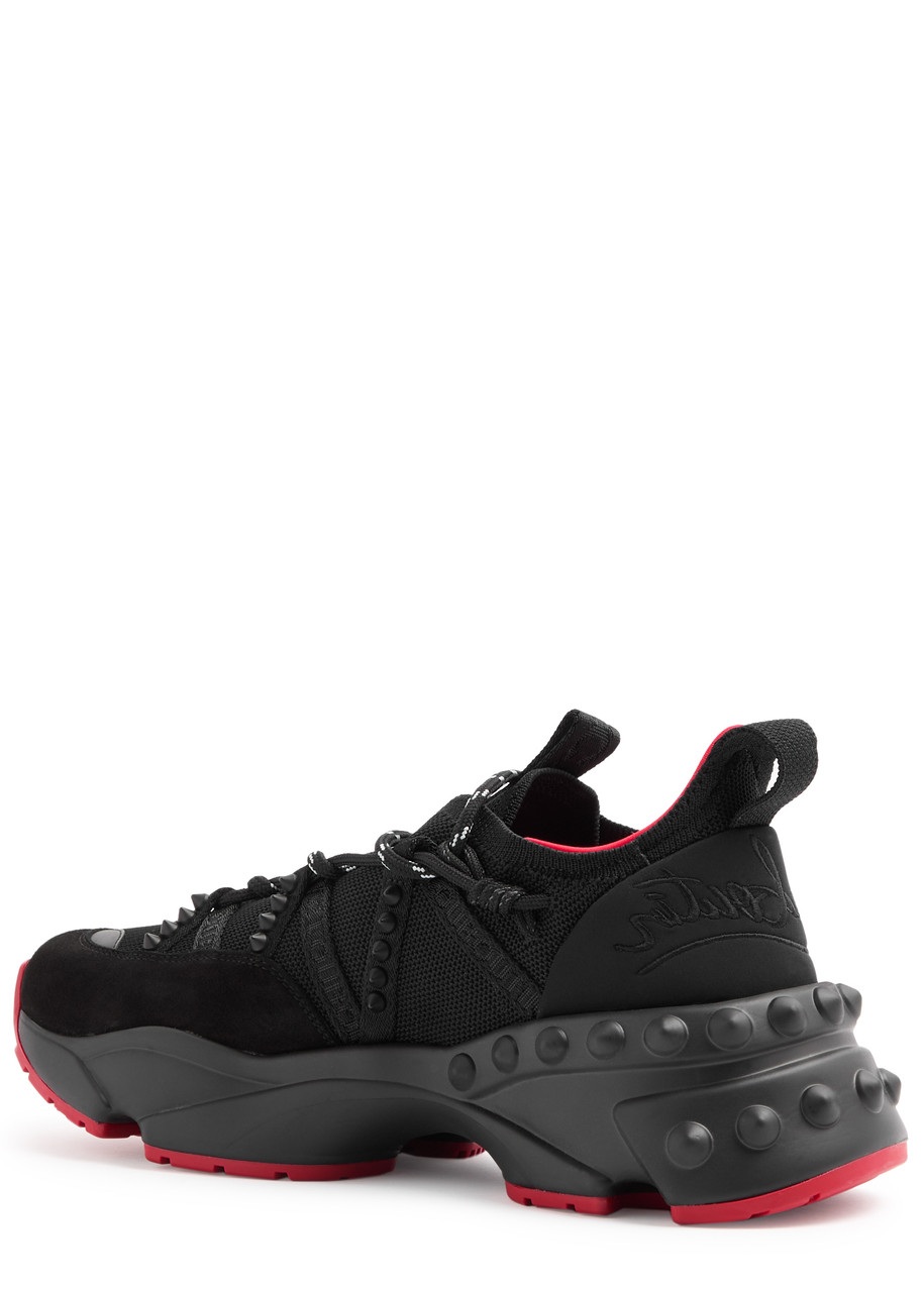 Christian Louboutin Trailnrun Panelled Knitted Sneakers