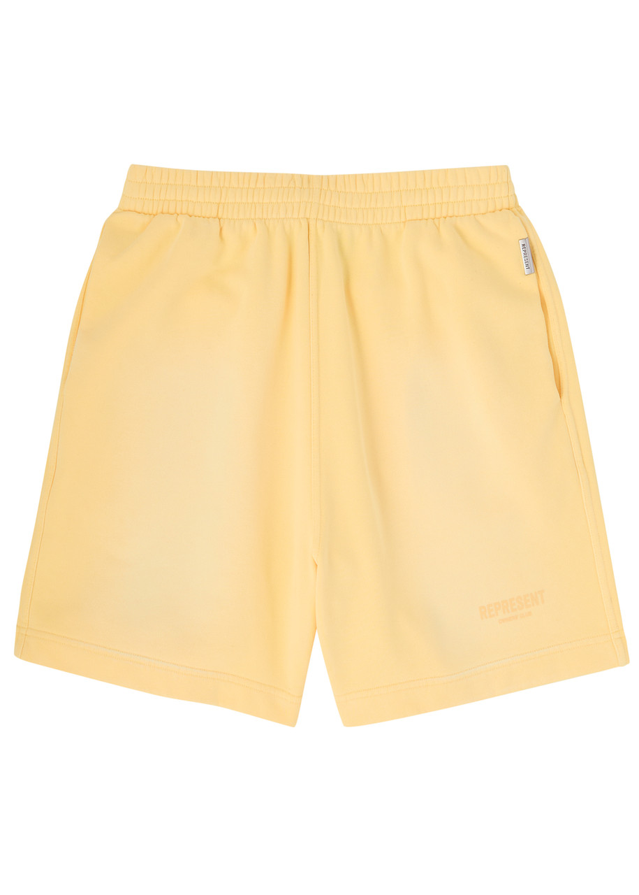 Represent Owners' Club Logo Cotton Shorts - Yellow - L