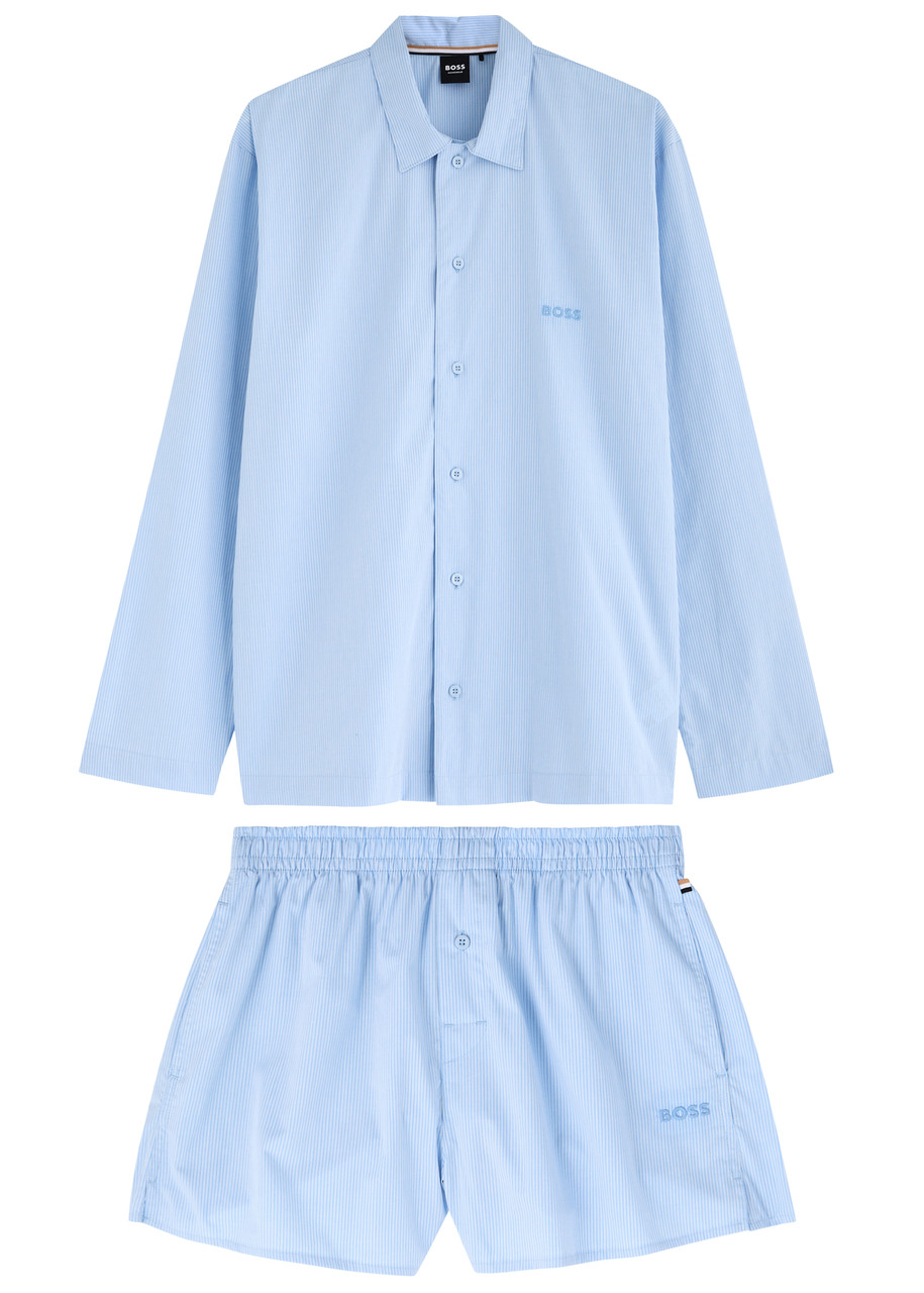 Boss Cooper Striped Cotton Pyjama set - Blue - L