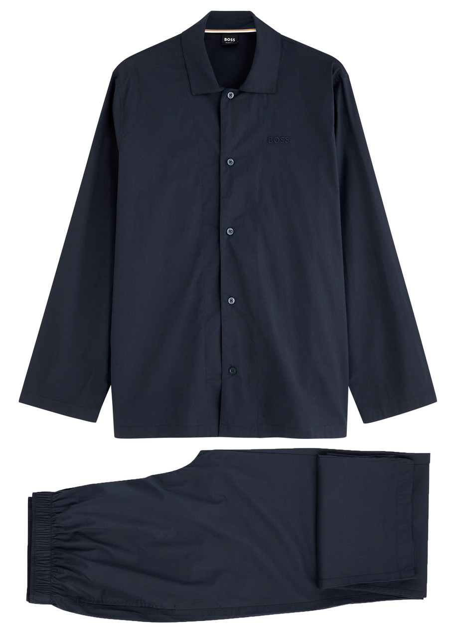 Boss Chris Poplin Pyjama set - Dark Blue - M