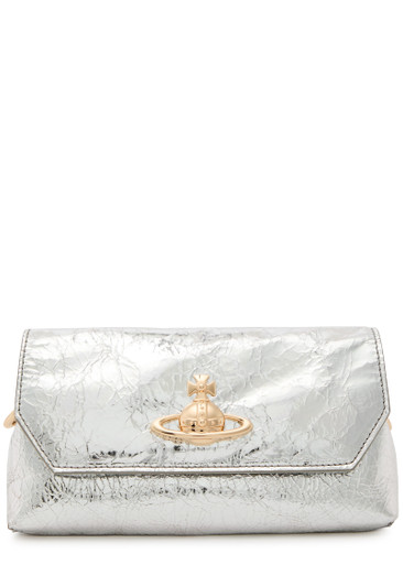 VIVIENNE WESTWOOD Orb mini metallic leather pouch | Harvey Nichols