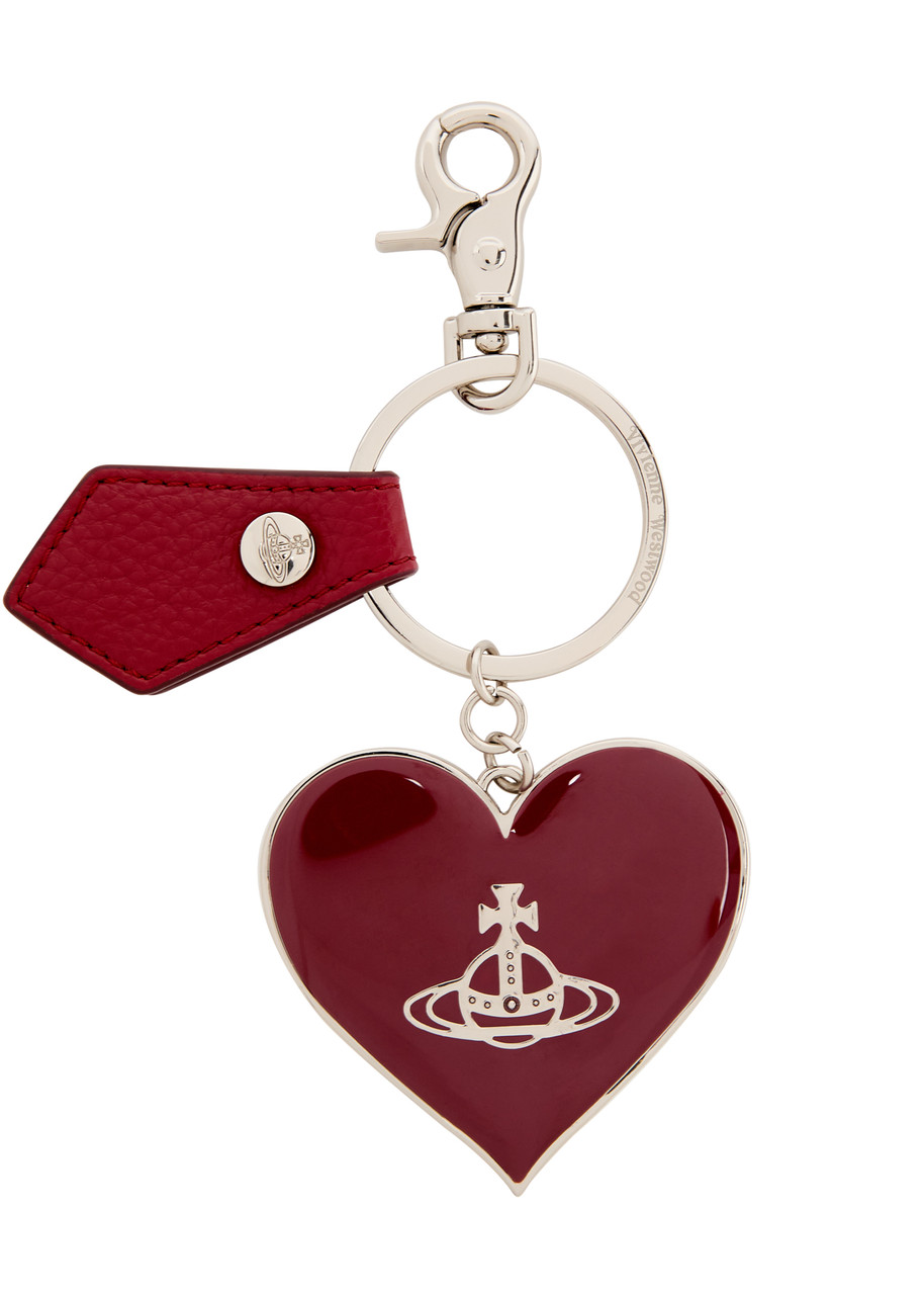 Vivienne Westwood Mirror Heart Silver-plated Keyring - Red - One Size