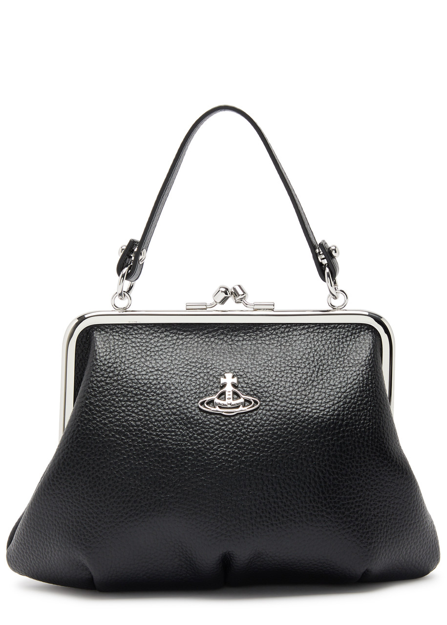 Vivienne Westwood Granny Frame Faux Leather Top Handle Bag In Black