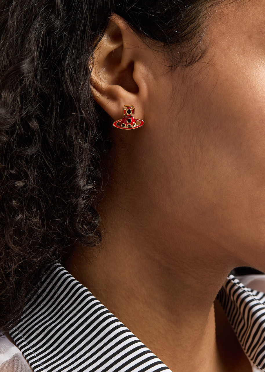 Vivienne Westwood Sylvana Mismatched Stud Earrings In Red