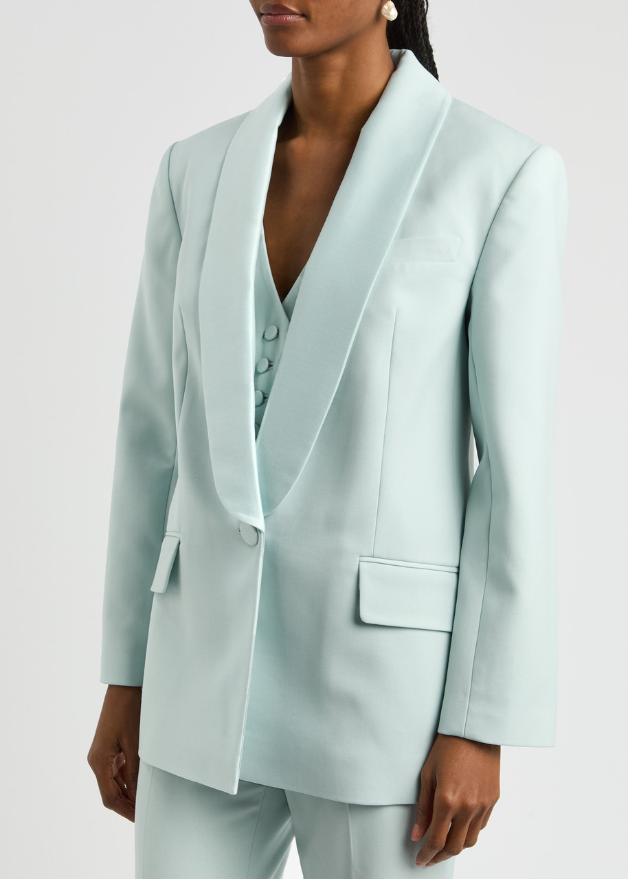  Zimmermann Illuminate Wool-blend Blazer - Light Blue - 2 (uk 12 / M) 