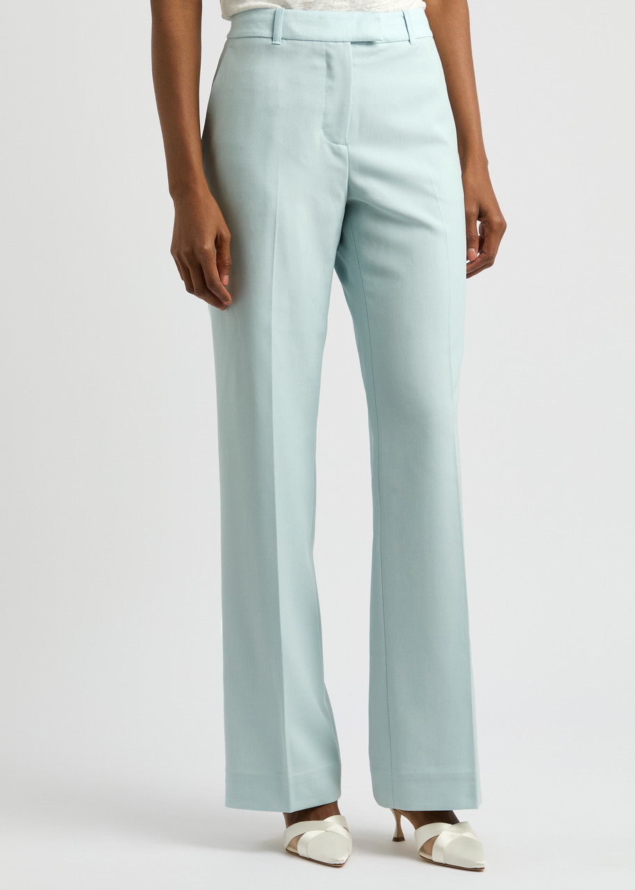 Zimmermann Illuminate Wool-blend Trousers In Light Blue
