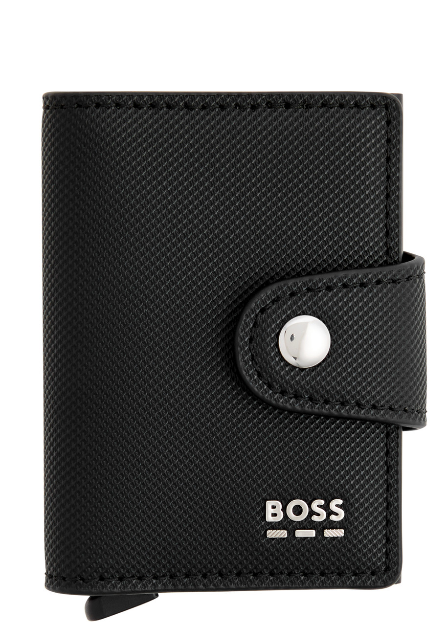 Boss Jinko Textured Faux Leather Secrid Card Holder – Black – One Size Boss Jinko Textured Faux Leather Secrid Card Holder – Black – One Size