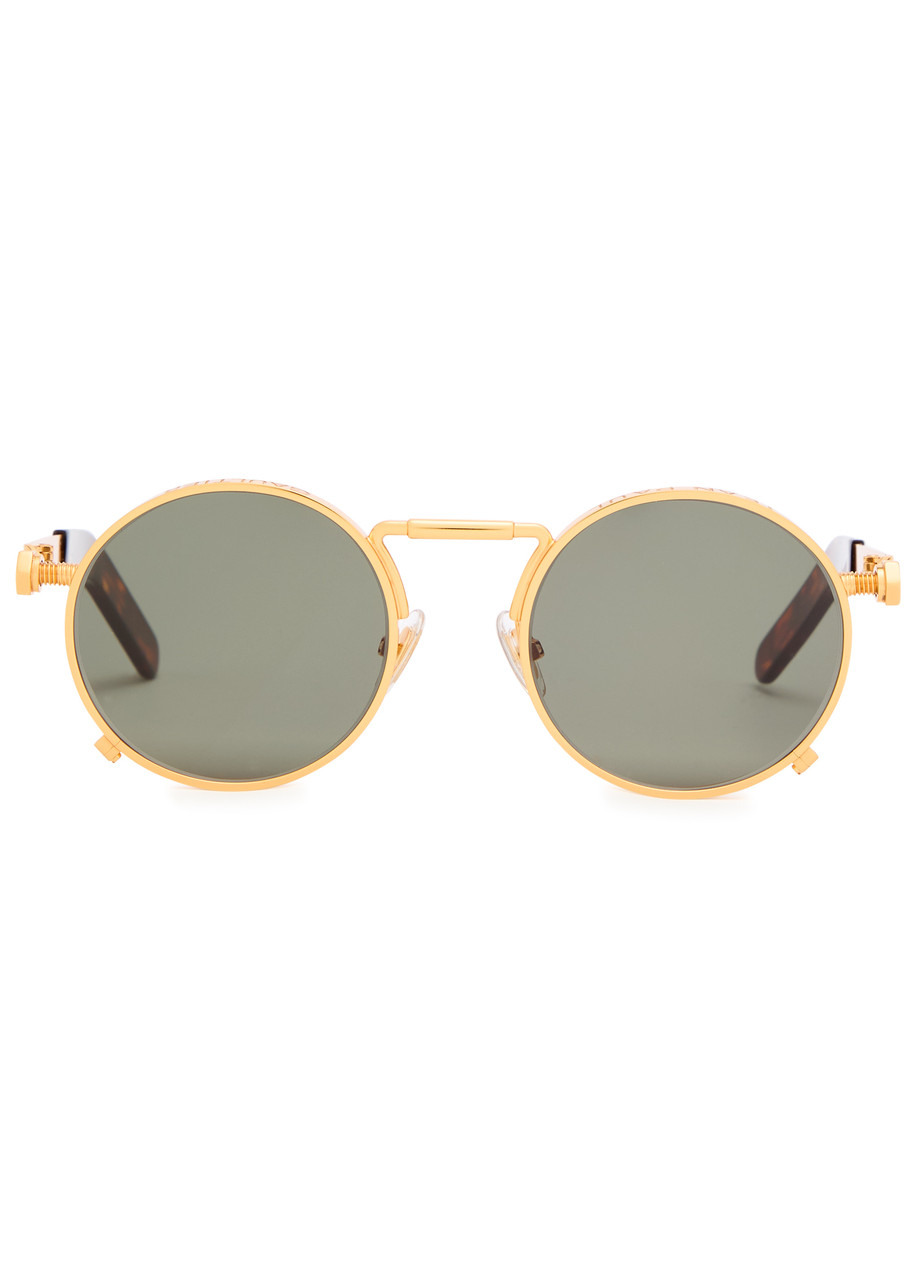 Jean Paul Gaultier Round-frame Sunglasses In Gold