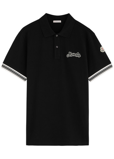 MONCLER Logo-embroidered cotton polo shirt | Harvey Nichols