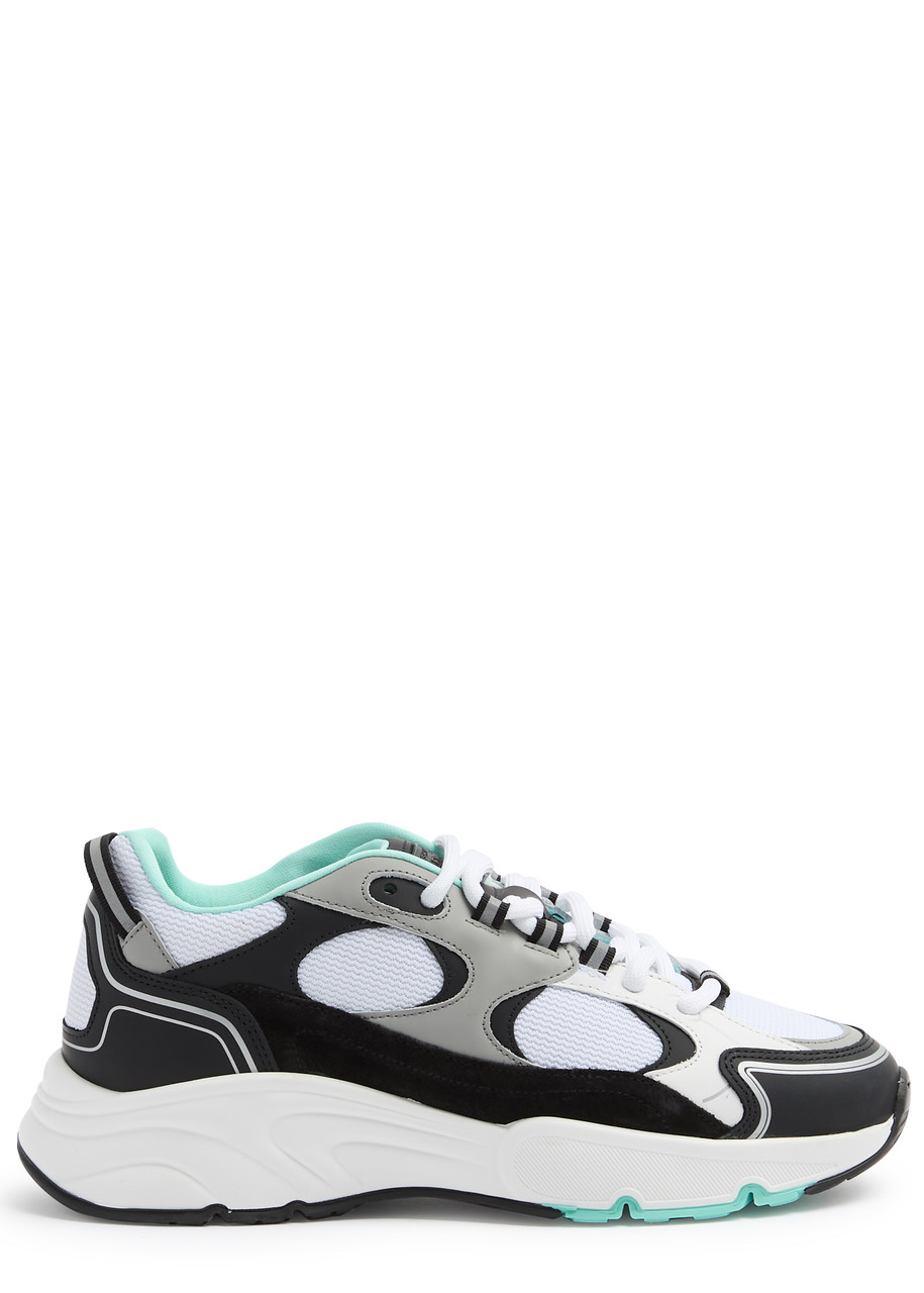 Cleens Pulse Runner Panelled Mesh Sneakers In Green