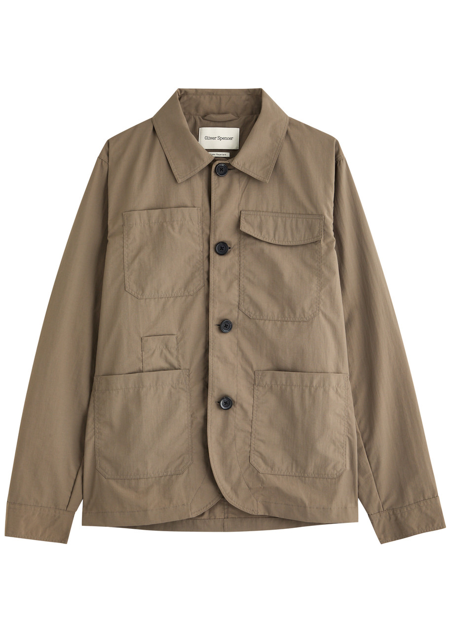 Oliver Spencer Hythe Shell Overshirt In Green