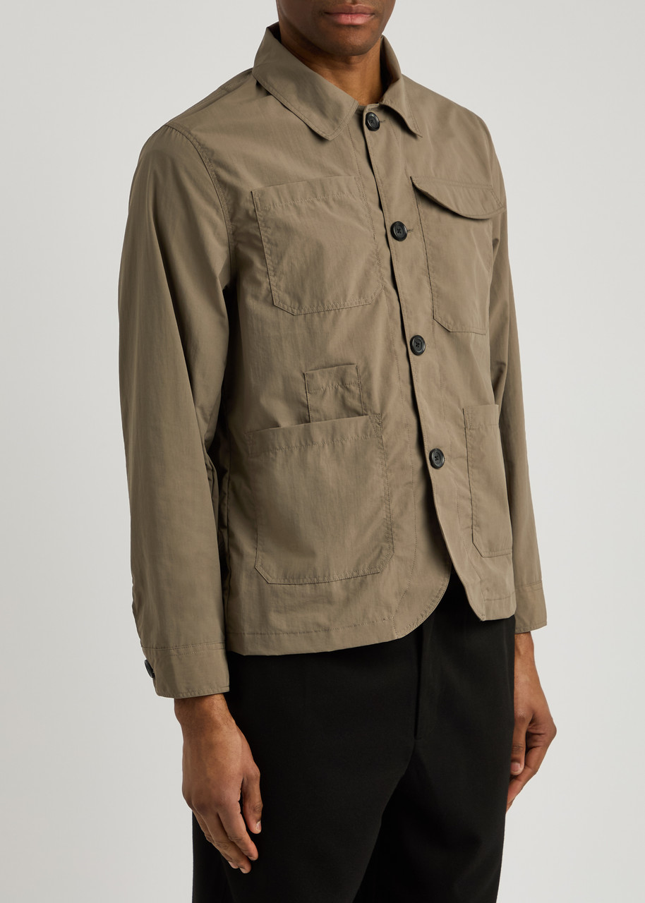 Oliver Spencer Hythe Shell Overshirt In Green