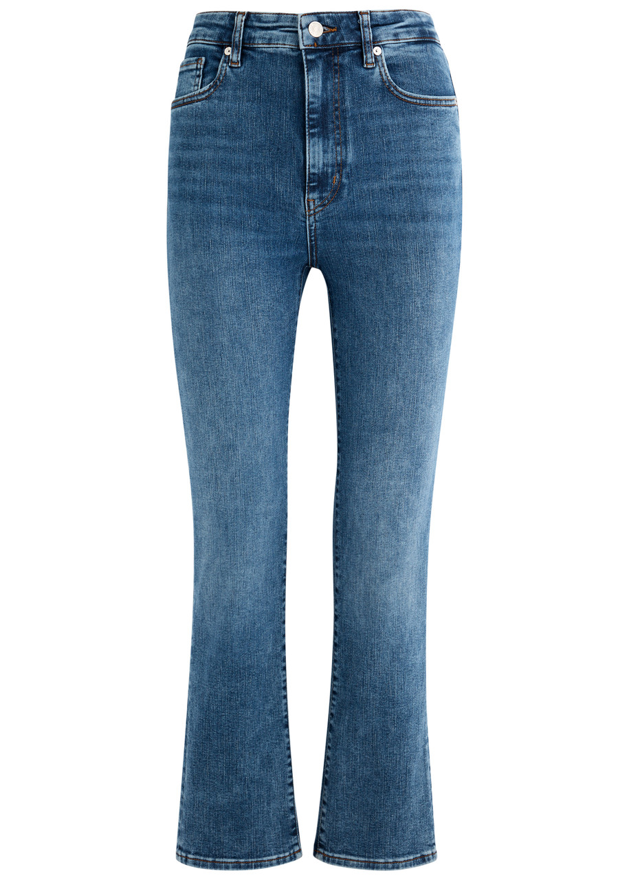 Frame The Pencil Crop Skinny Jeans In Dark Blue