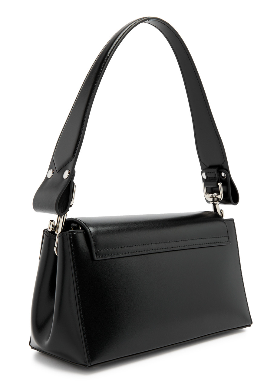 Vivienne Westwood Hazel Medium Glossed Leather Shoulder Bag In Black