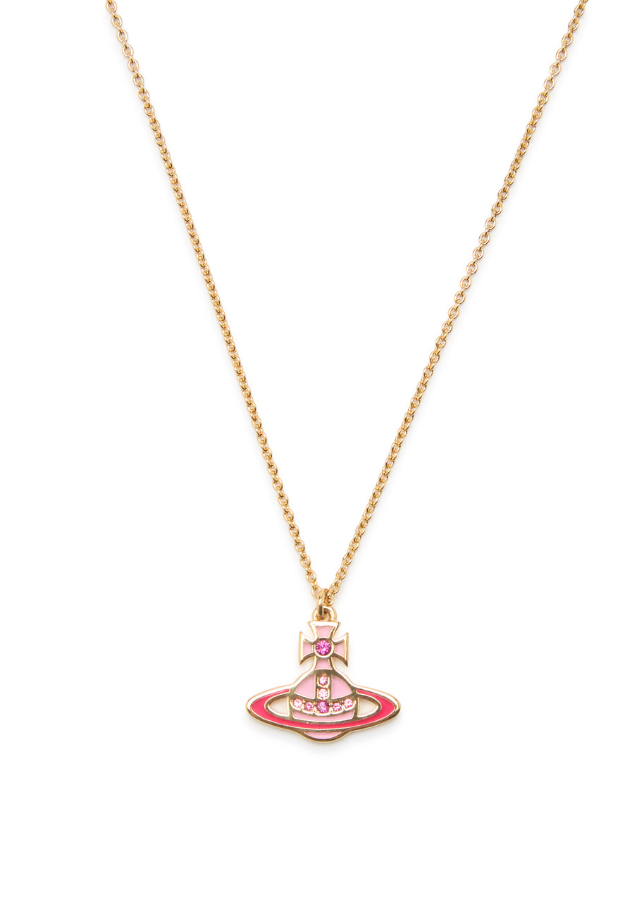 Vivienne Westwood Concetta Orb Embellished Necklace In Pink
