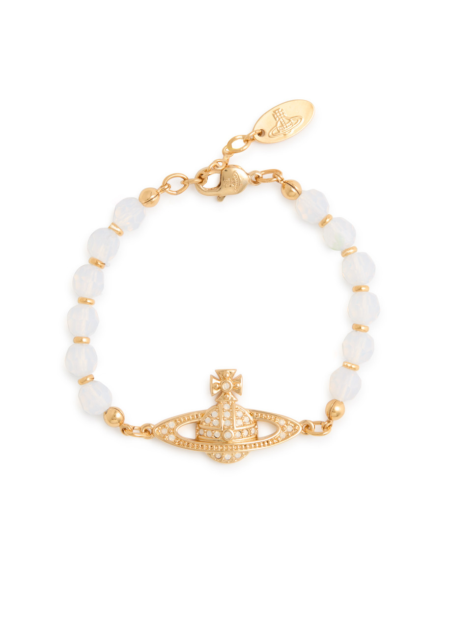 Vivienne Westwood Messaline orb Beaded Bracelet - White - One Size